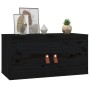 Armario de pared de madera maciza de pino negro 60x30x30 cm de , Estantes y estanterías - Ref: Foro24-818373, Precio: 76,15 €...