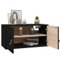 Armario de pared de madera maciza de pino negro 60x30x30 cm de , Estantes y estanterías - Ref: Foro24-818373, Precio: 76,15 €...
