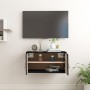 Armario de pared de madera maciza de pino negro 60x30x30 cm de , Estantes y estanterías - Ref: Foro24-818373, Precio: 76,15 €...