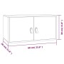 Armario de pared de madera maciza de pino negro 60x30x30 cm de , Estantes y estanterías - Ref: Foro24-818373, Precio: 76,15 €...