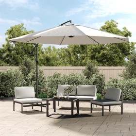 Sombrilla voladiza 3,5 m blanco arena de , Sombrillas - Ref: Foro24-42199, Precio: 130,41 €, Descuento: %