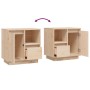 Mesitas de noche 2 uds madera maciza de pino 50x34x50 cm de , Mesitas de noche - Ref: Foro24-814480, Precio: 103,21 €, Descue...