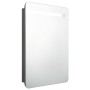 Armario de baño con espejo y LED gris 60x11x80 cm de , Tocadores de baño - Ref: Foro24-326505, Precio: 154,92 €, Descuento: %