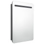 Armario de baño con espejo y LED gris 60x11x80 cm de , Tocadores de baño - Ref: Foro24-326505, Precio: 154,92 €, Descuento: %