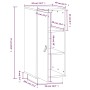 Aparador de madera maciza de pino negro 34x40x75 cm de , Aparadores - Ref: Foro24-820116, Precio: 62,39 €, Descuento: %