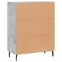 Aparador de madera de ingeniería gris hormigón 69,5x34x90 cm de , Aparadores - Ref: Foro24-827808, Precio: 85,16 €, Descuento: %