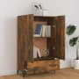 Aparador de madera contrachapada roble ahumado 70x31x115 cm de , Aparadores - Ref: Foro24-817474, Precio: 85,20 €, Descuento: %