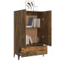 Aparador de madera contrachapada roble ahumado 70x31x115 cm de , Aparadores - Ref: Foro24-817474, Precio: 85,20 €, Descuento: %
