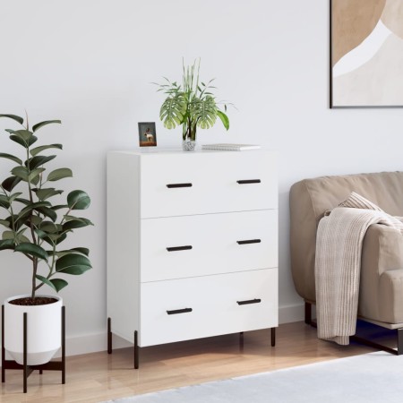 Aparador de madera contrachapada blanco brillante 69,5x34x90 cm de , Aparadores - Ref: Foro24-827862, Precio: 83,39 €, Descue...