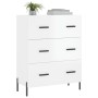 Aparador de madera contrachapada blanco brillante 69,5x34x90 cm de , Aparadores - Ref: Foro24-827862, Precio: 83,39 €, Descue...