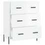 Aparador de madera contrachapada blanco brillante 69,5x34x90 cm de , Aparadores - Ref: Foro24-827862, Precio: 83,39 €, Descue...