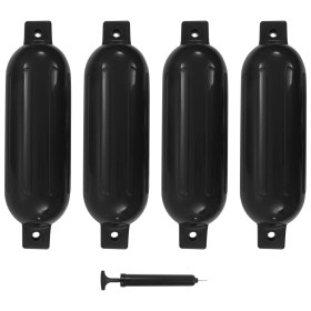 Parachoques para barco 4 unidades PVC negro 51x14 cm de , Atracada y anclaje - Ref: Foro24-92381, Precio: 62,84 €, Descuento: %