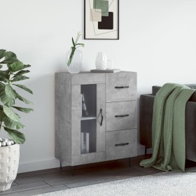 Aparador de madera de ingeniería gris hormigón 69,5x34x90 cm de , Aparadores - Ref: Foro24-828040, Precio: 91,32 €, Descuento: %