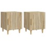 Mesitas de noche 2 uds madera contrachapada color roble Sonoma de , Mesitas de noche - Ref: Foro24-812049, Precio: 67,66 €, D...