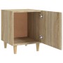 Mesitas de noche 2 uds madera contrachapada color roble Sonoma de , Mesitas de noche - Ref: Foro24-812049, Precio: 67,66 €, D...