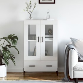 Aparador alto madera de ingeniería blanco brillo 69,5x31x115 cm de , Aparadores - Ref: Foro24-828310, Precio: 104,46 €, Descu...
