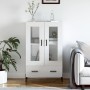 Aparador alto madera de ingeniería blanco brillo 69,5x31x115 cm de , Aparadores - Ref: Foro24-828310, Precio: 104,46 €, Descu...