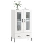 Aparador alto madera de ingeniería blanco brillo 69,5x31x115 cm de , Aparadores - Ref: Foro24-828310, Precio: 104,46 €, Descu...