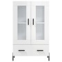 Aparador alto madera de ingeniería blanco brillo 69,5x31x115 cm de , Aparadores - Ref: Foro24-828310, Precio: 104,46 €, Descu...