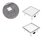 Desagüe de ducha cubierta inserción suelo acero inox. 23x23 cm de , Desagües - Ref: Foro24-145995, Precio: 48,79 €, Descuento: %