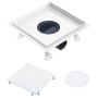 Desagüe de ducha cubierta inserción suelo acero inox. 23x23 cm de , Desagües - Ref: Foro24-145995, Precio: 48,79 €, Descuento: %