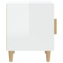 Mesita de noche madera contrachapada blanco brillante de , Mesitas de noche - Ref: Foro24-812054, Precio: 42,62 €, Descuento: %