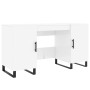 Escritorio madera contrachapada blanco brillante 140x50x75 cm de , Escritorios - Ref: Foro24-829574, Precio: 144,73 €, Descue...