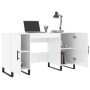 Escritorio madera contrachapada blanco brillante 140x50x75 cm de , Escritorios - Ref: Foro24-829574, Precio: 144,73 €, Descue...