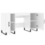 Escritorio madera contrachapada blanco brillante 140x50x75 cm de , Escritorios - Ref: Foro24-829574, Precio: 144,73 €, Descue...