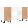 Escritorio madera contrachapada blanco brillante 140x50x75 cm de , Escritorios - Ref: Foro24-829574, Precio: 144,73 €, Descue...