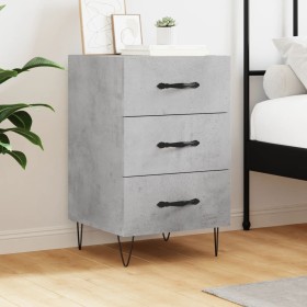 Mesita de noche madera de ingeniería gris hormigón 40x40x66 cm de , Mesitas de noche - Ref: Foro24-827656, Precio: 59,52 €, D...
