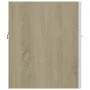 Mueble con lavabo madera de ingeniería blanco y roble Sonoma de vidaXL, Tocadores de baño - Ref: Foro24-3070816, Precio: 115,...