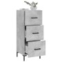 Aparador de madera contrachapada gris hormigón 34,5x34x90 cm de , Aparadores - Ref: Foro24-828608, Precio: 72,98 €, Descuento: %