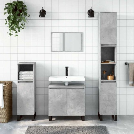 Armario de baño madera de ingeniería gris hormigón 58x33x60 cm de , Muebles de baño - Ref: Foro24-831592, Precio: 67,22 €, De...