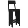 Taburetes de cocina 2 uds madera de pino negro 40x48,5x115,5 cm de , Sillas de jardín - Ref: Foro24-825363, Precio: 112,68 €,...