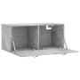 Armario de pared madera ingeniería gris hormigón 80x36,5x35 cm de , Taquillas y armarios de almacenamiento - Ref: Foro24-8300...