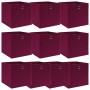 Cajas de almacenaje 10 uds tela rojo oscuro 32x32x32 cm de , Cestas para almacenaje - Ref: Foro24-288343, Precio: 46,83 €, De...