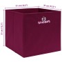 Cajas de almacenaje 10 uds tela rojo oscuro 32x32x32 cm de , Cestas para almacenaje - Ref: Foro24-288343, Precio: 46,83 €, De...