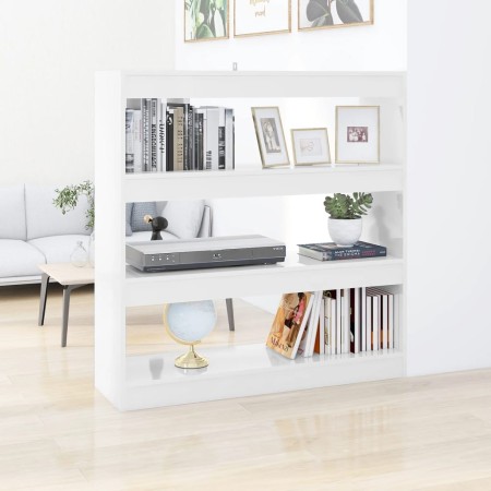 Estantería/divisor de espacios blanco brillante 100x30x103 cm de , Librerías y estanterías - Ref: Foro24-811751, Precio: 86,4...