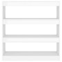 Estantería/divisor de espacios blanco brillante 100x30x103 cm de , Librerías y estanterías - Ref: Foro24-811751, Precio: 86,4...