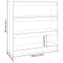Estantería/divisor de espacios blanco brillante 100x30x103 cm de , Librerías y estanterías - Ref: Foro24-811751, Precio: 86,4...