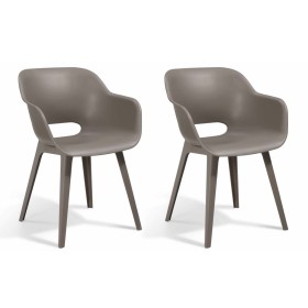Keter Sillas de jardín Akola 2 unidades capuchino de , Sillas de jardín - Ref: Foro24-422805, Precio: 161,26 €, Descuento: %