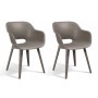 Keter Sillas de jardín Akola 2 unidades capuchino de , Sillas de jardín - Ref: Foro24-422805, Precio: 161,26 €, Descuento: %