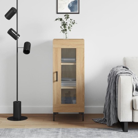 Aparador madera contrachapada color roble Sonoma 34,5x34x90 cm de , Aparadores - Ref: Foro24-828799, Precio: 60,58 €, Descuen...
