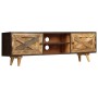 Mueble para TV de madera maciza de mango 140x30x45 cm de , Armarios y almacenamiento - Ref: Foro24-246162, Precio: 219,94 €, ...