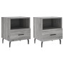 Mesitas noche 2 uds madera ingeniería gris Sonoma 40x35x47,5 cm de , Mesitas de noche - Ref: Foro24-827481, Precio: 60,27 €, ...