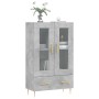Aparador alto madera de ingeniería gris hormigón 69,5x31x115 cm de , Aparadores - Ref: Foro24-828288, Precio: 85,90 €, Descue...