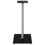 Soportes de altavoces 2 uds vidrio templado plata negro 1 pilar de , Soportes para altavoces - Ref: Foro24-51816, Precio: 76,...