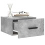 Mesita de noche de pared color gris hormigón 35x35x20 cm de , Taquillas y armarios de almacenamiento - Ref: Foro24-829844, Pr...