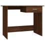 Escritorio de madera contrachapada marrón roble 100x50x76 cm de , Escritorios - Ref: Foro24-815335, Precio: 77,43 €, Descuent...